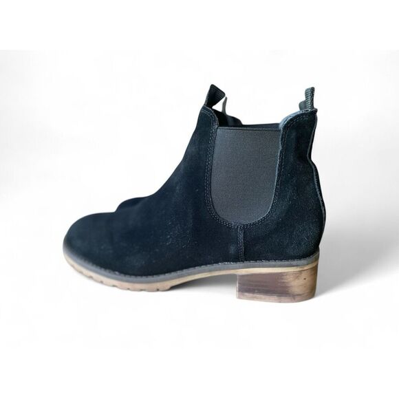 KENSIE Women’s Genuine Black Suede Pull On Chelsea Boot Size 6.5 M Good Cond. - Picture 3 of 8